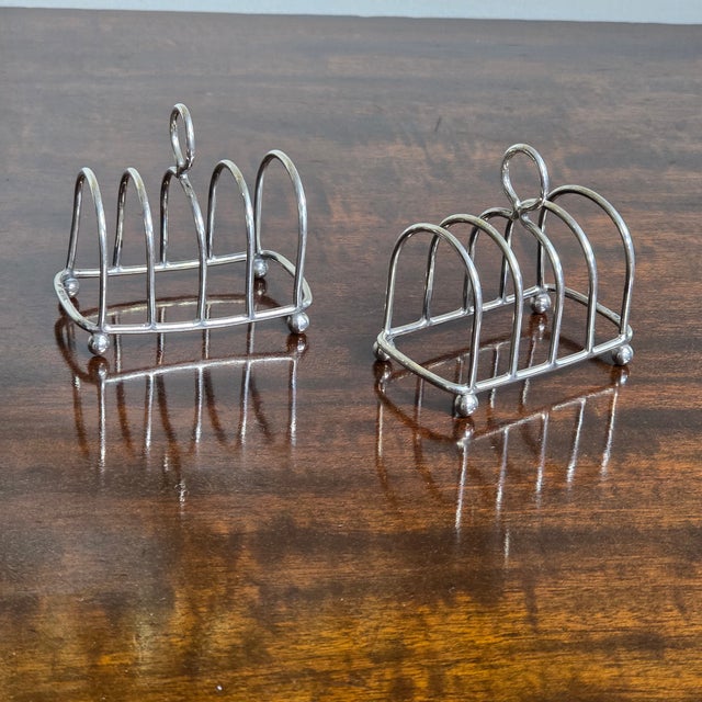 Silver Toast Racks Chester, 1904, Set of 2 For Sale - Image 3 of 8