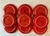 Ceramic Set of 9 Red Gerz West Germany Pottery Saucers For Sale - Image 7 of 9