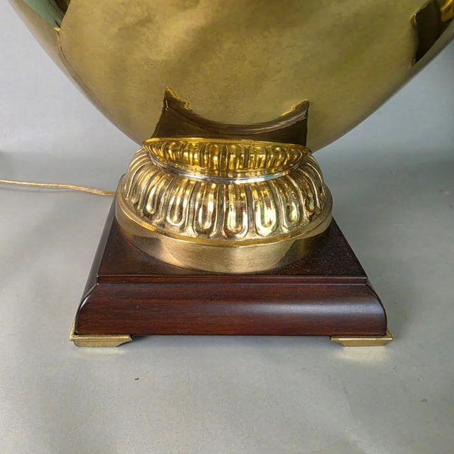 Vintage Marbro Polished Brass "Hydria" Table Lamps Dual Light a Pair For Sale - Image 9 of 18