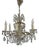Brass Lead Crystal Chandelier with 7 Lights from Palwa, 1960s For Sale