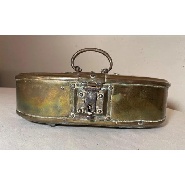 Rare Antique Handmade 18th Century Forged Brass Wrought Iron Spice Betel Box For Sale - Image 9 of 14