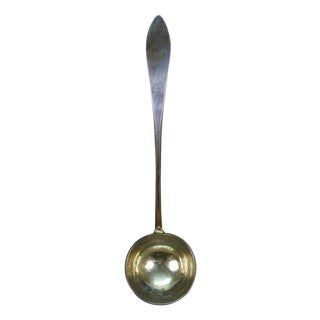 Antique 1825 English Georgian Regency Silver Soup Serving Spoon Ladle 205g 14" For Sale