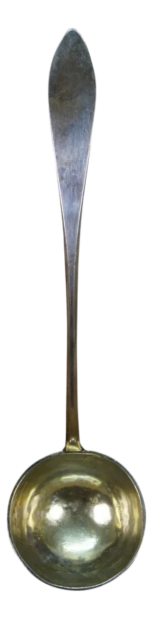 Antique 1825 English Georgian Regency Silver Soup Serving Spoon Ladle 205g 14"