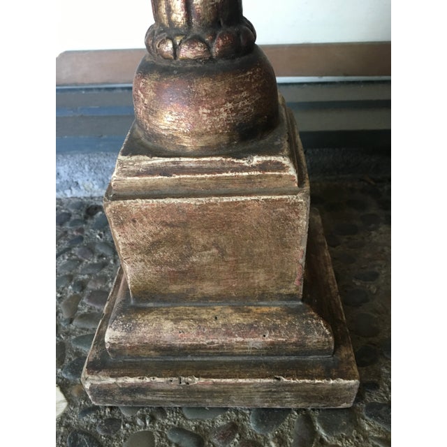 Wood 1990s Large Thomas Morgan Silver Giltwood Pineapple Lamps - a Pair For Sale - Image 7 of 11