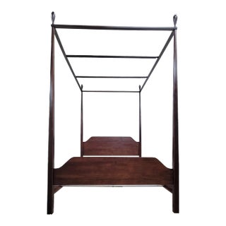 Vintage Full Size Four Poster Canopy Bed For Sale