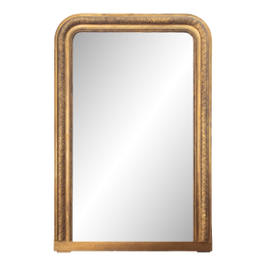 19th Century French Louis Philippe Giltwood Acanthus Leaf Mirror
