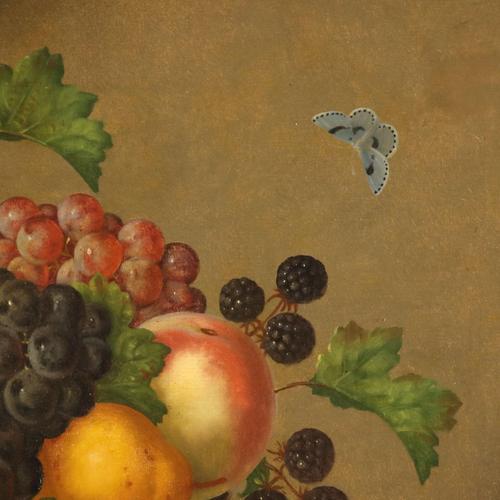 European Artist, Still Life and Insects, 19th Century, Oil on Canvas, Framed For Sale - Image 5 of 13