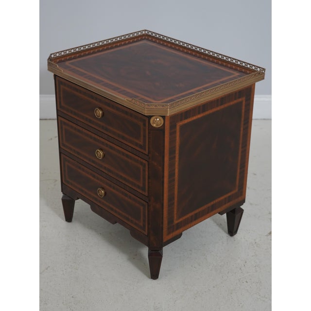 French Pair Theodore Alexander Althorp Al-60057 Mahogany Nightstands For Sale - Image 3 of 18