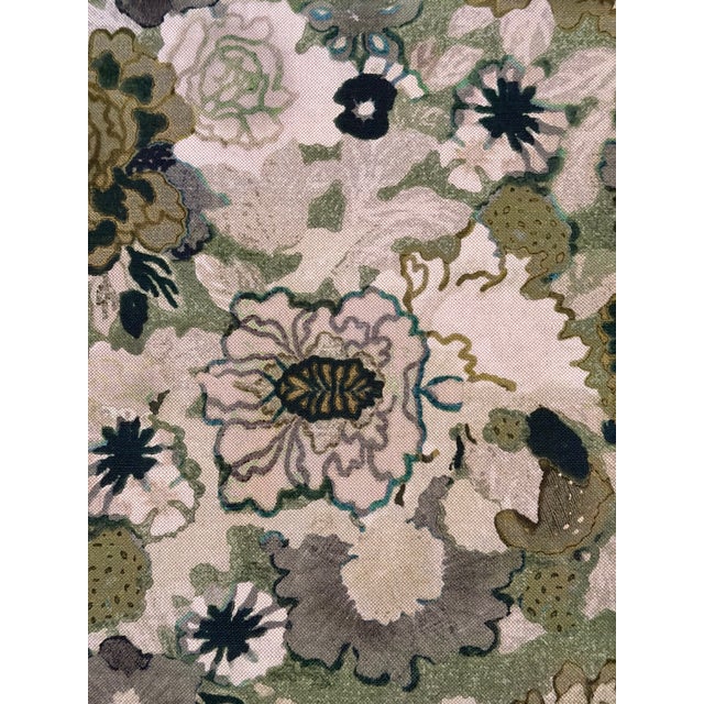 Modern Lee Jofa Groundworks Modern Arioso Print Stone/Jade Fabric 1.80 Yards For Sale - Image 3 of 6