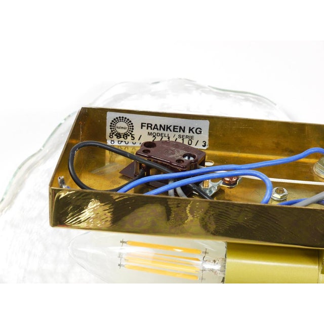 Brass and Murano Glass Petal Sconce Wall Light by J. T. Kalmar for Kalmar, 1970s For Sale - Image 14 of 16