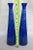 Modern Studio Nova Cobalt Blue Glass Moon Spiral Spade Rainbow Tall Vases a Pair For Sale - Image 3 of 11