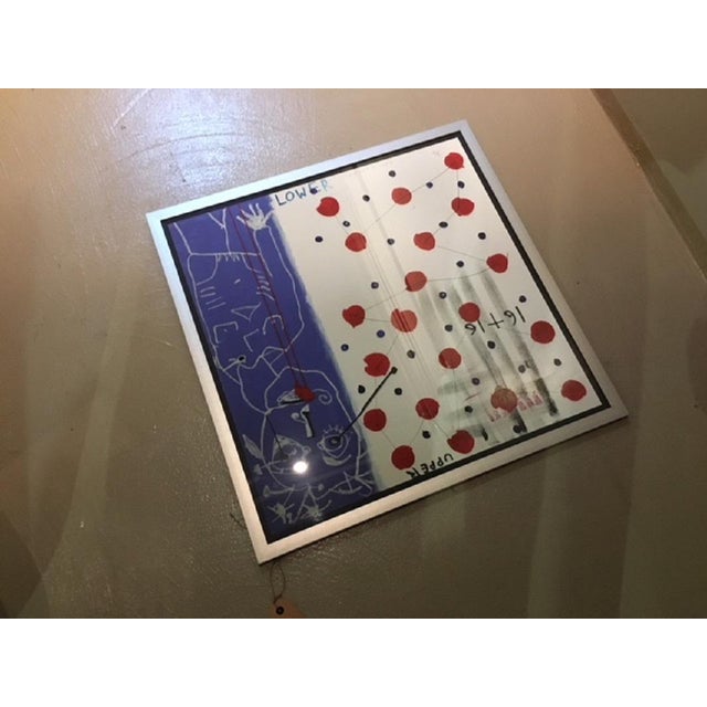 Acrylic and Paper Poster by Paul Kostabi, 1980s For Sale - Image 4 of 10