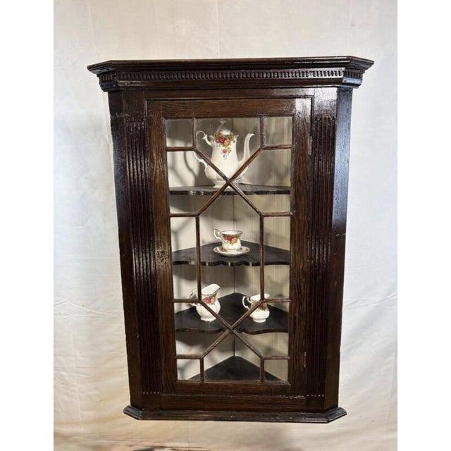 Antique Georgian Hanging Corner Cabinet, 1830s For Sale - Image 10 of 11