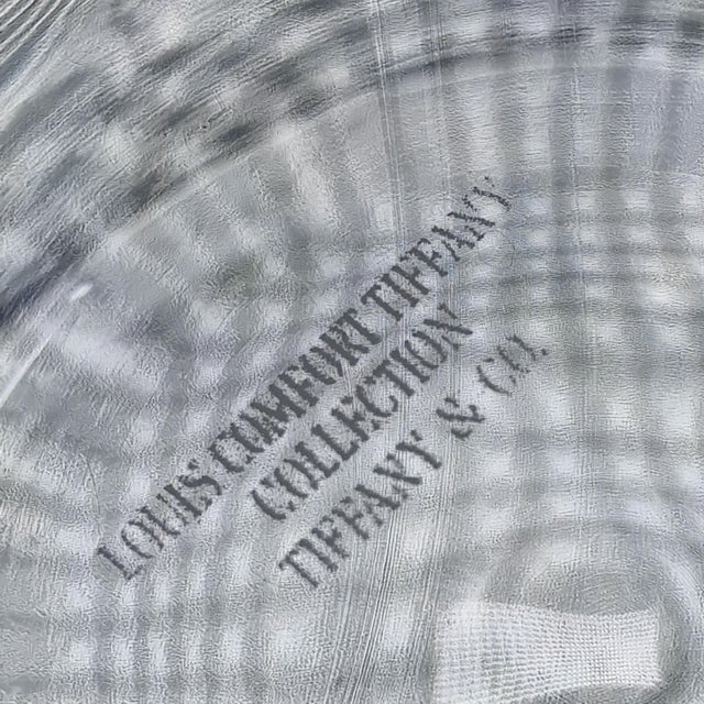 Late 20th Century Late 20th Century Louis Comfort Tiffany Collection Crystal Bowl 8" Diameter Glass Scroll Spiral For Sale - Image 5 of 6
