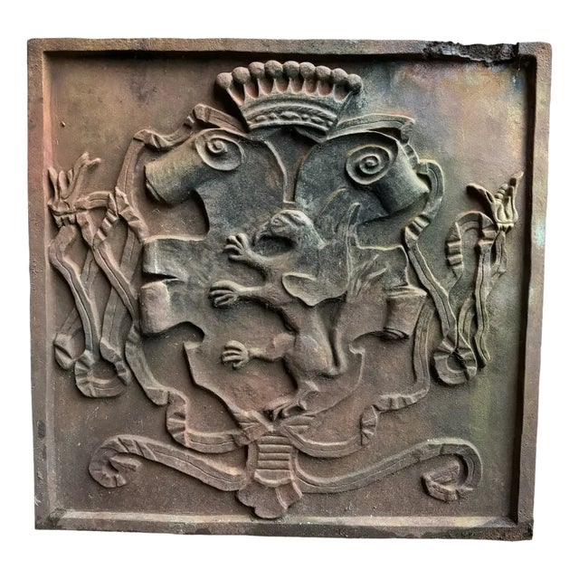 Chimney Fireback in Cast Iron, 1900s For Sale