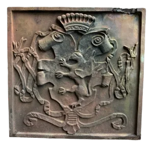 Chimney Fireback in Cast Iron, 1900s