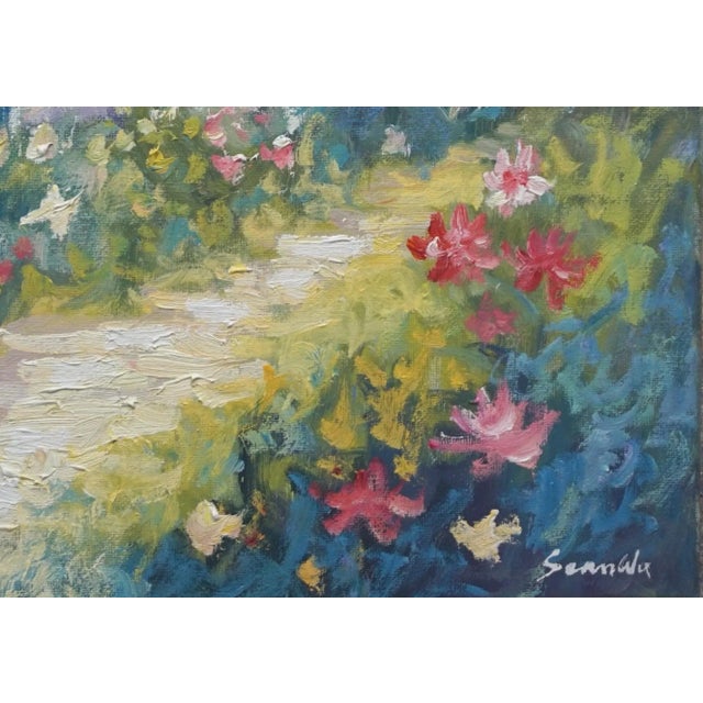 Sean Wu Original Oil Landscape of Garden For Sale - Image 4 of 5