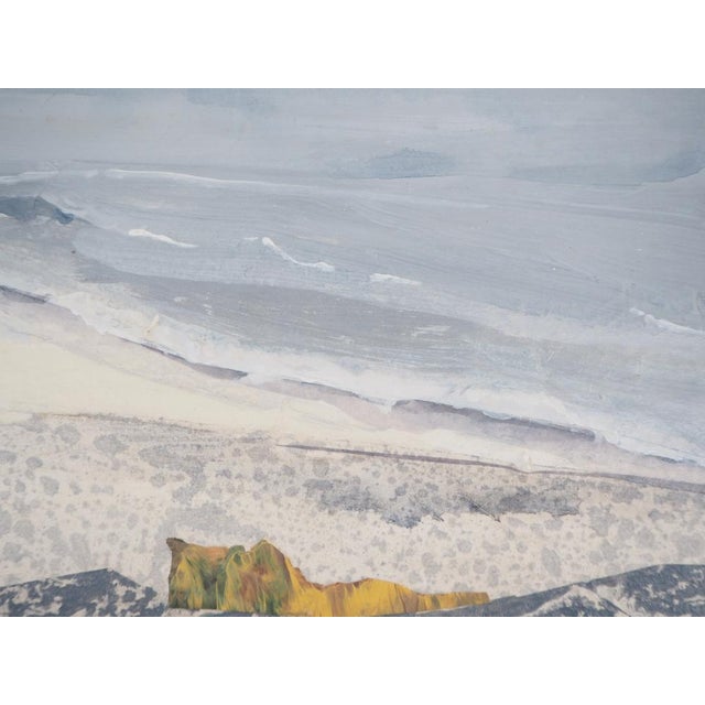 Lily Masson, The Long Beach, 1984, Tempera Drawing and Collage For Sale - Image 6 of 8
