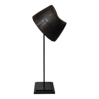 Antique Schwung Wood Metal Hat Mold Millinery Hat Making Home Decor For Sale