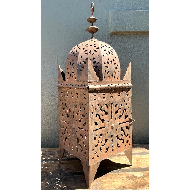 Vintage Punch Cut Lantern For Sale - Image 9 of 12