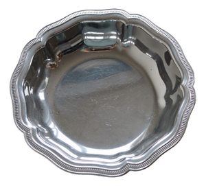 Vintage Silver-Plated Metal Salad Bowl or Large Dish by Guy Degrenne, 1970s
