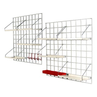 Modular Wall System with Adjustable Shelves For Sale