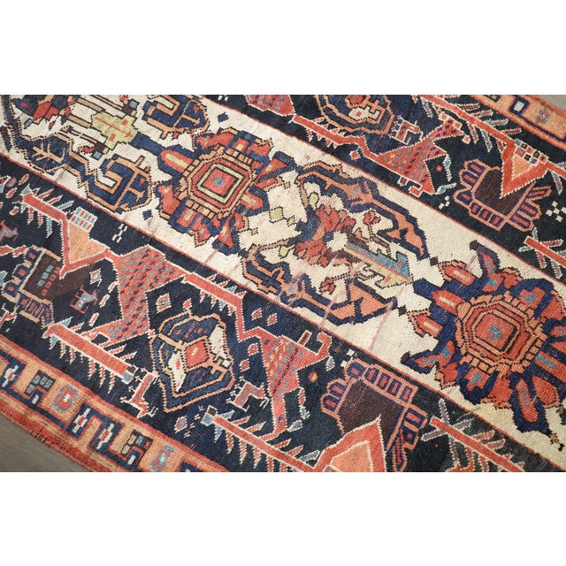 Textile Tribal Northwest Persian Wide Intermediate Runner rug no. j5274 For Sale - Image 7 of 8