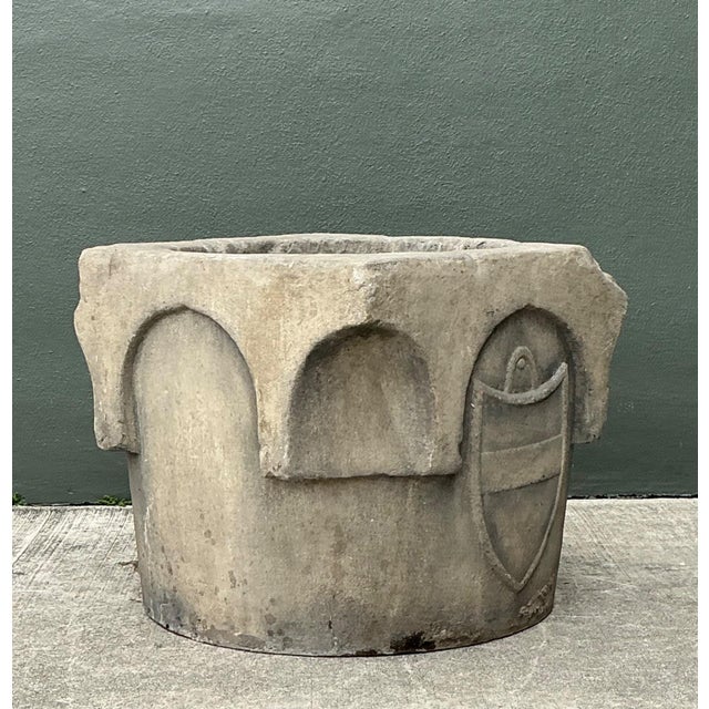 Vintage 19th Century Cast Stone Well Head For Sale - Image 11 of 16