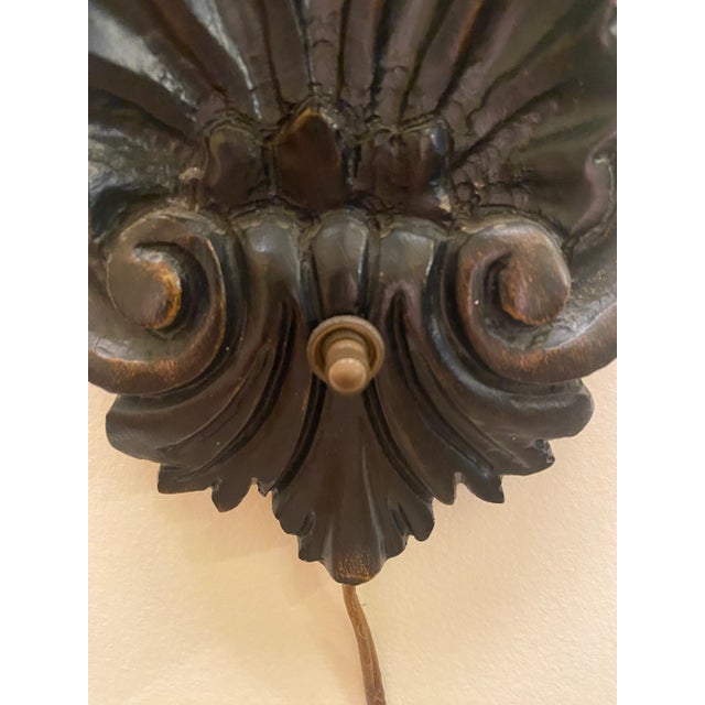 Vintage Early 20th Century Gothic Double Light Wall Sconce Lamp For Sale - Image 4 of 8