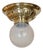 Art Nouveau Ceiling Lamp in Brass and Glass, 1890s For Sale