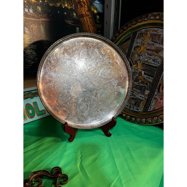 Up for consideration is a beautiful vintage Barker Ellis England pierced silver tray. This would look lovely in your home...