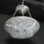 Art Deco Frosted Glass Floral Cubist Chandelier W/ Chrome Fittings Signed Degué For Sale - Image 12 of 18