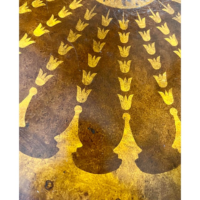 Early 21st Century Round Inlaid Table Attributed to Theodore Alexander For Sale - Image 5 of 11