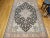Vintage Persian Tabriz Heriz Rug, Geometric Pattern, Hand-Knotted Wool, Black & Ivory, 7’ X 10’ For Sale - Image 4 of 12