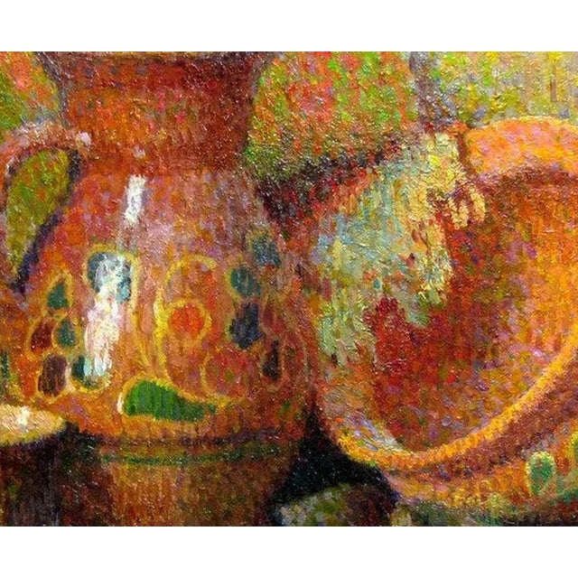1970s Still-Life Oil Painting Original Soviet Art Ukrainian Artist Moskvitin m.a. 50-60 (Igor) For Sale - Image 4 of 6