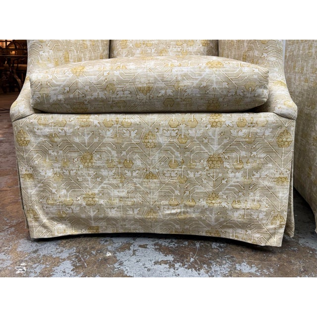 Lee Industries Swivel Lounge Chairs, Pair For Sale - Image 9 of 12