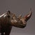 Bronze Late 19th Century Gilt Bronze Rhinoceros Statue, 1.53kg For Sale - Image 8 of 10