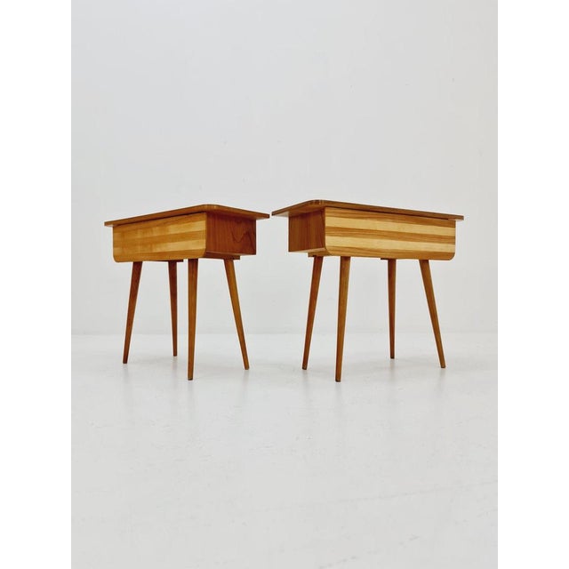 Mid-Century German Beech Bedside Tables from Verralux, 1960s, Set of 2 For Sale - Image 11 of 11