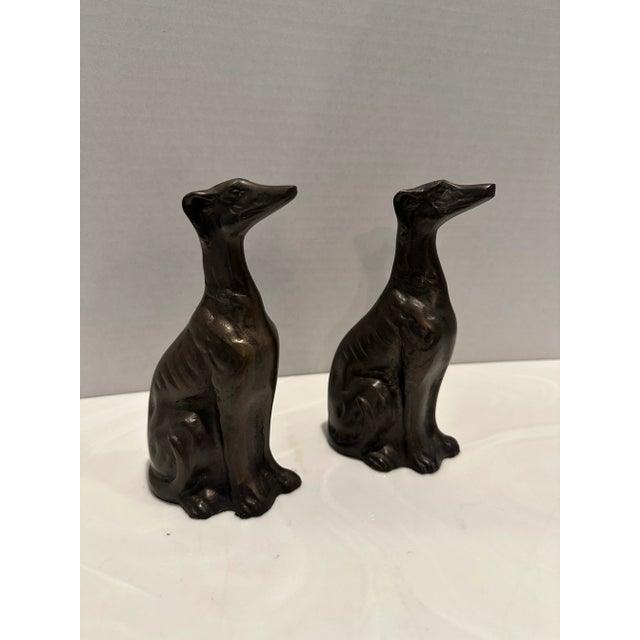 1990s Pair of Vintage Borzoi Dog Bookends For Sale - Image 5 of 9