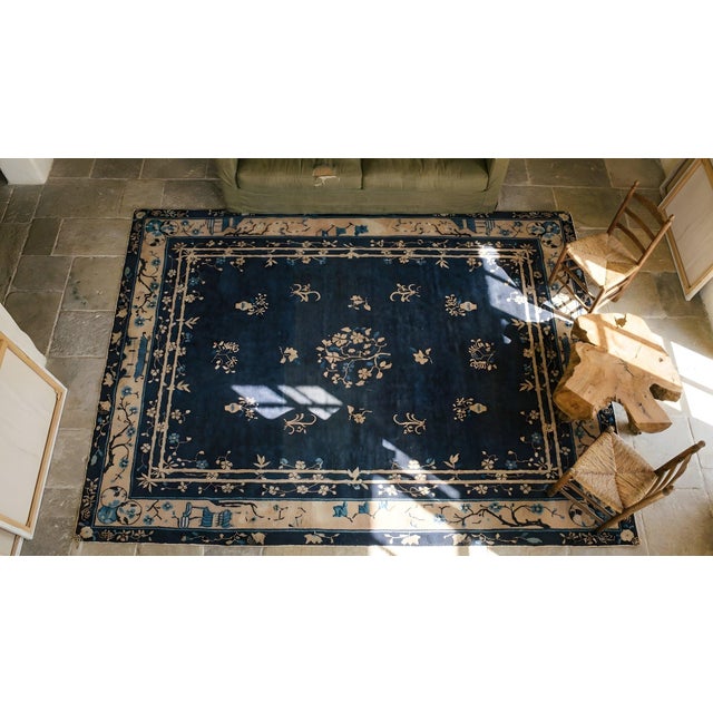 Textile Antique Chinese Peking Rug For Sale - Image 7 of 8