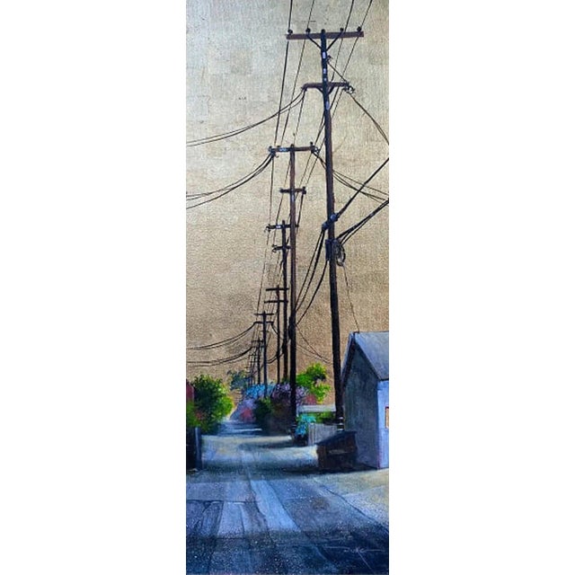 Impressionist Duke Windsor, Impressionistic Cityscape Acrylic Painting, "Serenity Lane" For Sale - Image 3 of 3