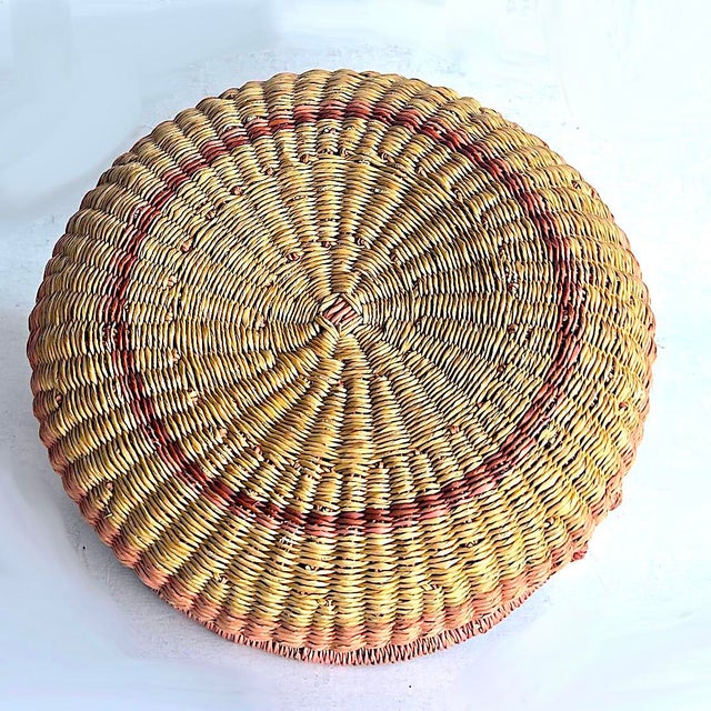 African Bolga Grass Egg Basket For Sale - Image 12 of 12