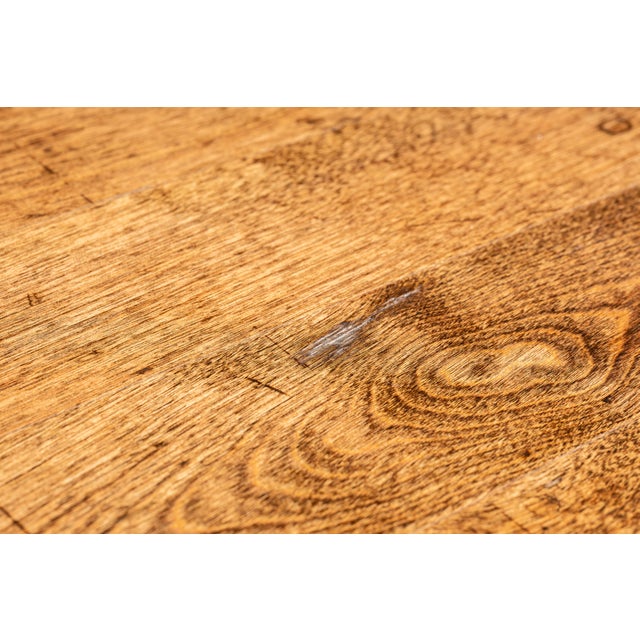 Industrial Table on Antique Cast Iron Base For Sale - Image 15 of 15