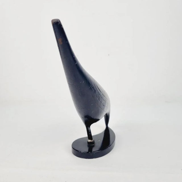 Mid-Century Modern Iron Sculpture Depicting a Raven, 1960s For Sale - Image 3 of 8