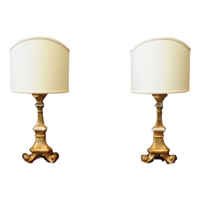 Florentine Table Lamps, Set of 2 For Sale