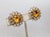 1950s Vintage 1950s Signed Napier Goldtone Faux-Citrine Flower Clip Earrings For Sale - Image 5 of 7