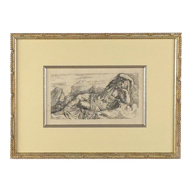 Engraving of "Cleopatra Taken to Rome by Augustus", Italy, 17th Century For Sale