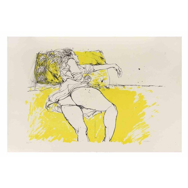 Nude is a lithograph a on paper realized in 1980 by sergio barletta. Hand-signed in the lower right in pencil. From the...