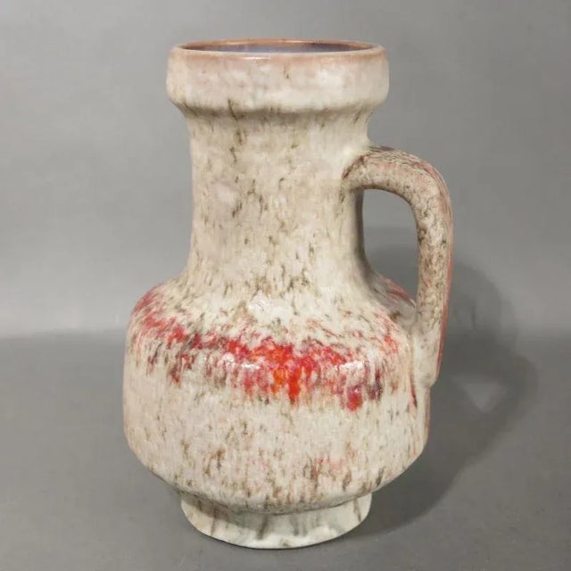 Mid-Century Modern Ceramic Handle Vase by Fridgart Glatzle for Karlsruher Majolika, 1966 For Sale - Image 3 of 6