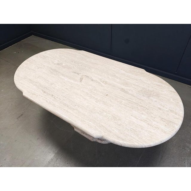 Vintage Travertine Oval Dining Table, 1970s For Sale - Image 10 of 15